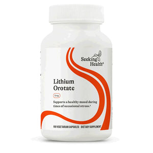 Lithium Orotate 5 mg by Seeking Health – vegetarian capsules providing trace lithium for neurological health, emotional wellbeing and stress support