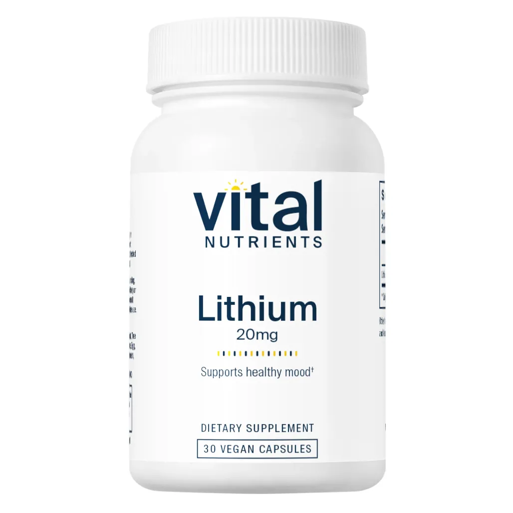 Lithium orotate 20 mg by Vital Nutrients at Nutriessential.com