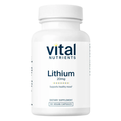 Lithium orotate 20 mg by Vital Nutrients at Nutriessential.com