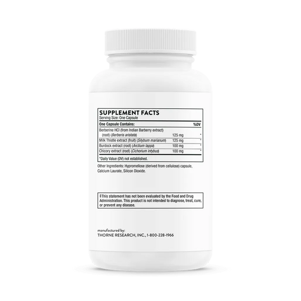 Thorne Liver Cleanse 60 caps supplement facts