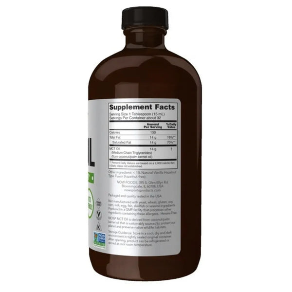 MCT Oil Vanilla Hazelnut NOW