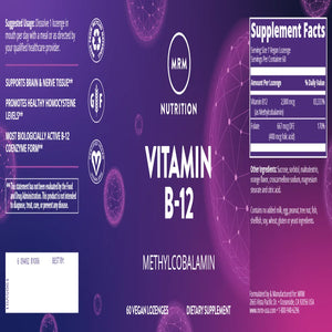 B-12 Methylcobalamin 2000 mcg 60 loz Metabolic Response Modifier