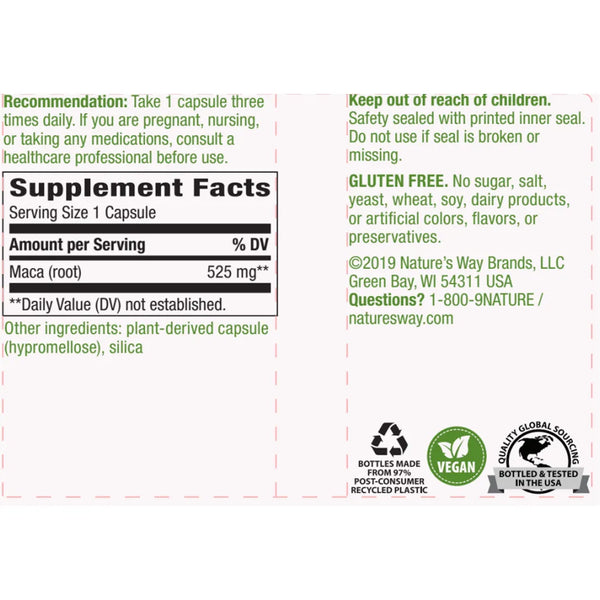 Maca Root 525 mg Natures way