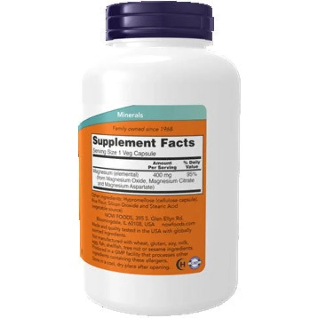 NOW Magnesium Caps 400 mg - 180 Capsules