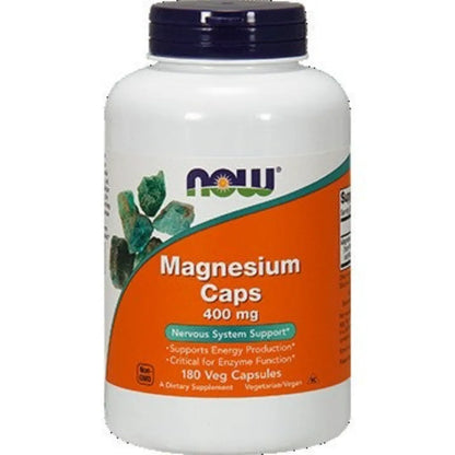 NOW Magnesium Caps 400 mg - 180 Capsules