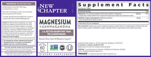 Magnesium + Ashwagandha by New Chapter - Support Bone Muscles and Heart Health