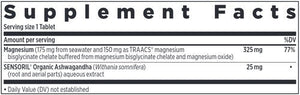 New Chapter Magnesium + Ashwagandha Supplement Ingredients - Magnesium, Sensoril Organic, Ashwagandha