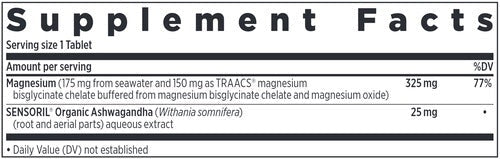 New Chapter Magnesium + Ashwagandha Supplement Ingredients - Magnesium, Sensoril Organic, Ashwagandha