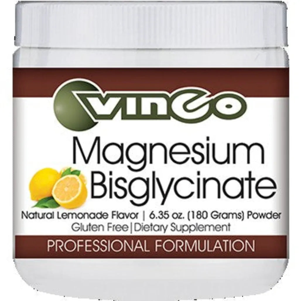 Vinco Magnesium Bisglycinate - 6.35 oz | Natural Lamon Flavor