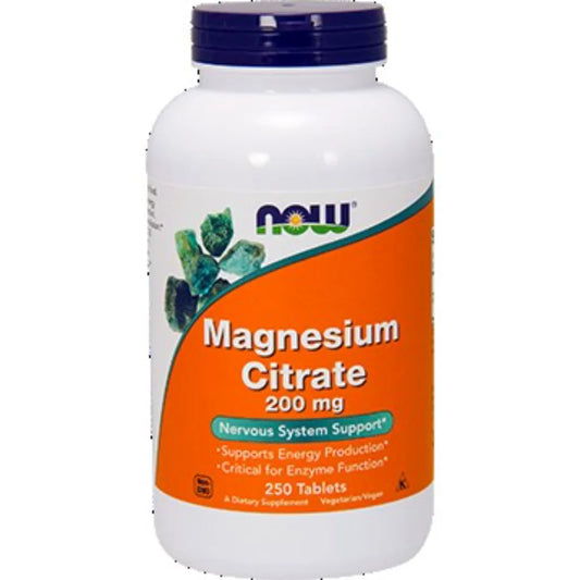 NOW Magnesium Citrate 200 mg - 250 Tablet 