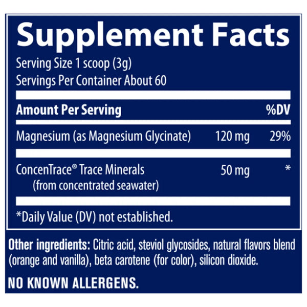 Magnesium Glycinate Powder Orange Trace Minerals Research