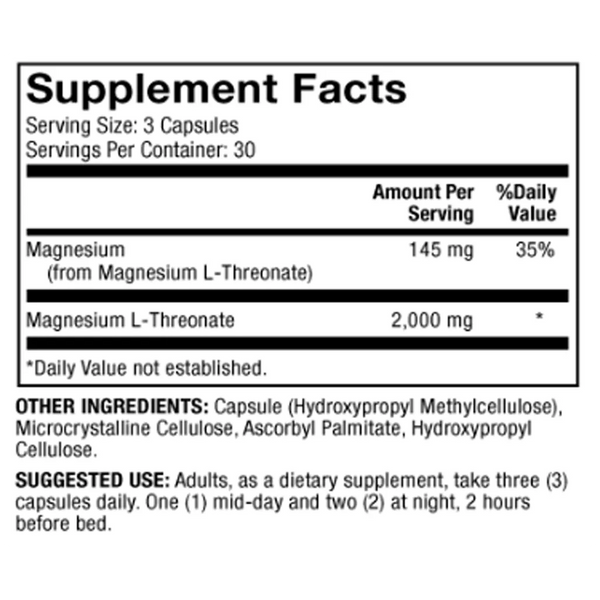  Dr. Mercola Magnesium L-Threonate Dietary Supplement , 90 Capsules