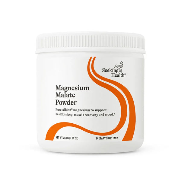 Seeking Health Magnesium Malate Powder – high-absorption dimagnesium malate formula for energy production, muscle recovery and relaxation.