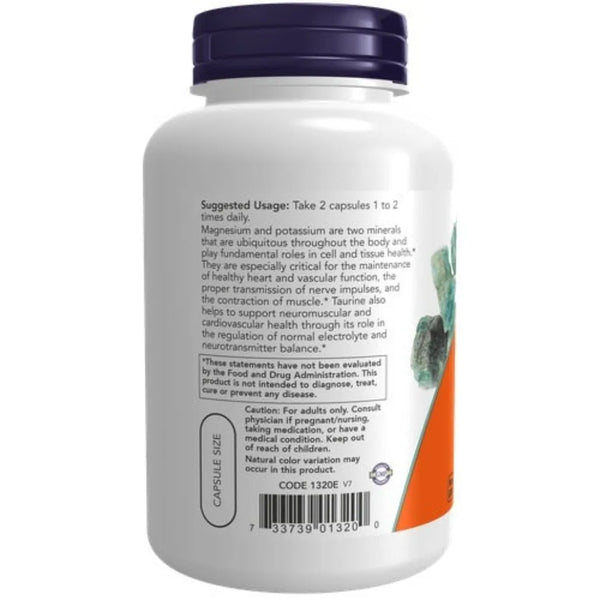 Magnesium & Potassium Aspartate with Taurine NOW