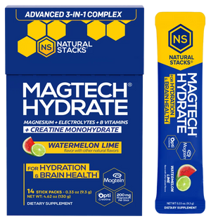 Magtech® Hydrate + Creatine Monohydrate Stick Packs, Watermelon Lime