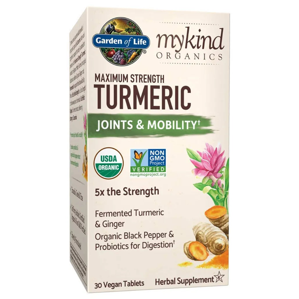Maximum Strength Turmeric Organic 30 vtabs Garden of life