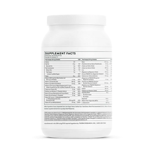 Thorne MediClear-SGS Chocolate Flavored 38.2 oz supplement facts