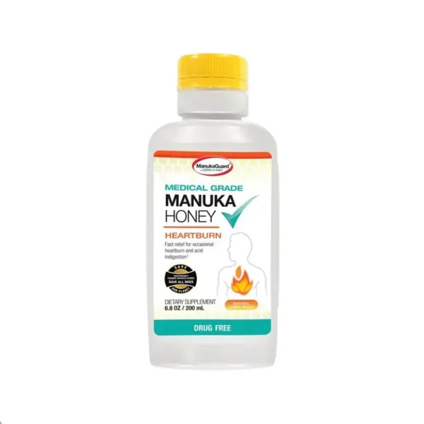Medical Grade Manuka Honey Heartburn Lemon Peach by ManukaGuard