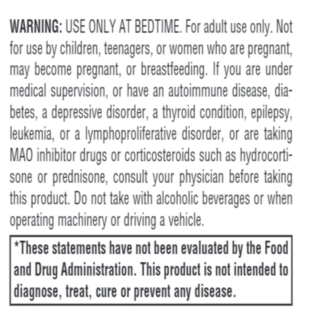 Melatonin 2.5 mg Peppermint Source Naturals warning