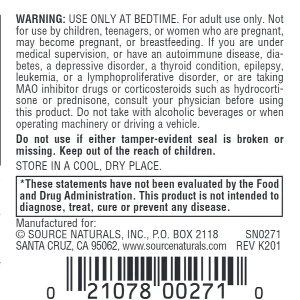Melatonin 2.5 mg loz Source Naturals