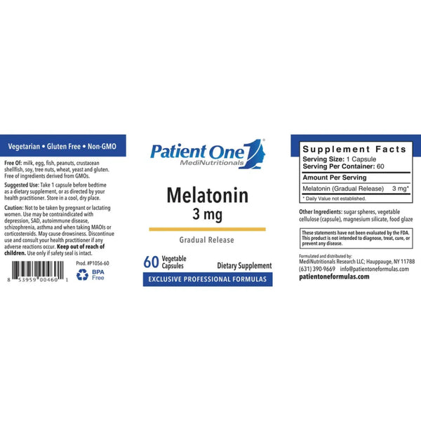 Melatonin 3mg Gradual Release by Patient One