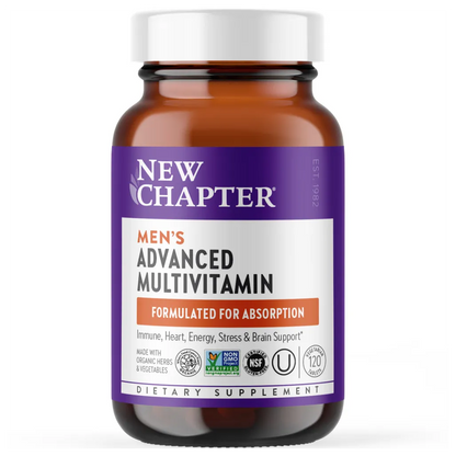 New Chapter Men's Advanced Multivitamin - Supports immune system and ocassional stress