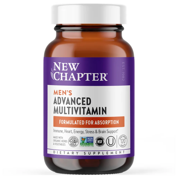 New Chapter Men's Advanced Multivitamin - Supports immune system and ocassional stress