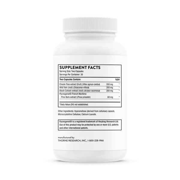 Thorne Meta-Balance 60 vegcaps supplement facts