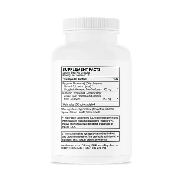 Thorne Metabolic Health 120 caps supplement facts