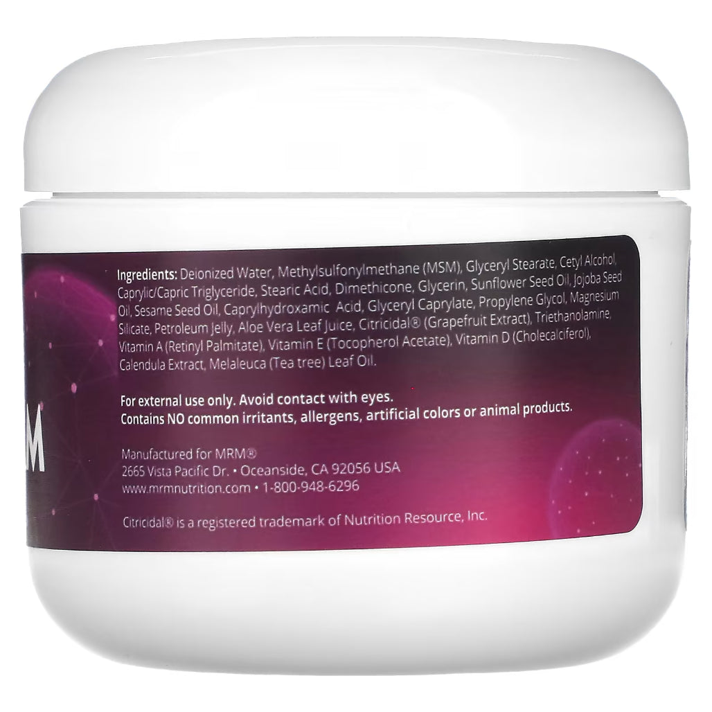 MSM Cream 4 oz Metabolic Response Modifier