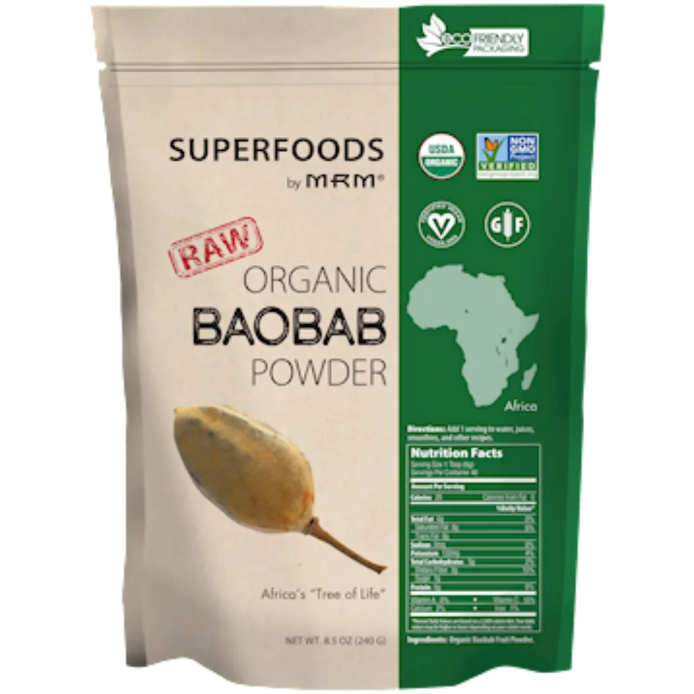 Raw Organic Baobab Fruit Powder 8.5 oz Metabolic Response Modifier