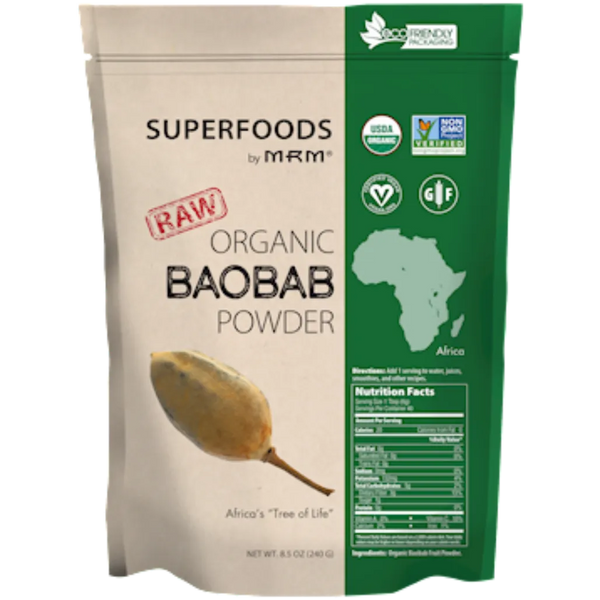 Raw Organic Baobab Fruit Powder 8.5 oz Metabolic Response Modifier