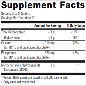 Metagenics Bone Builder Extra Strength  supplement facts 180 tabs