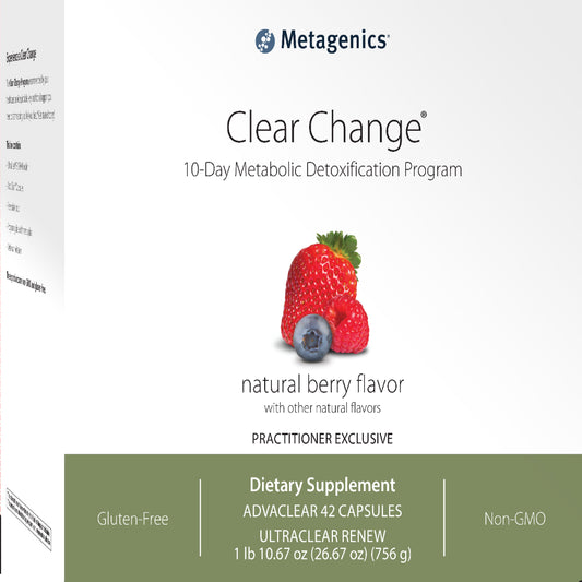 Metagenics Clear Change 10-Day Metabolic Detoxification Program Berry Flavor- Natural Metabolic Detoxification