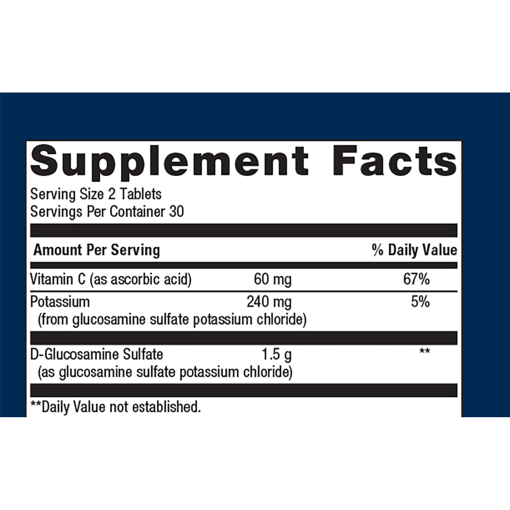 Metagenics Glucosamine Sulfate 750 mg Supplement Facts