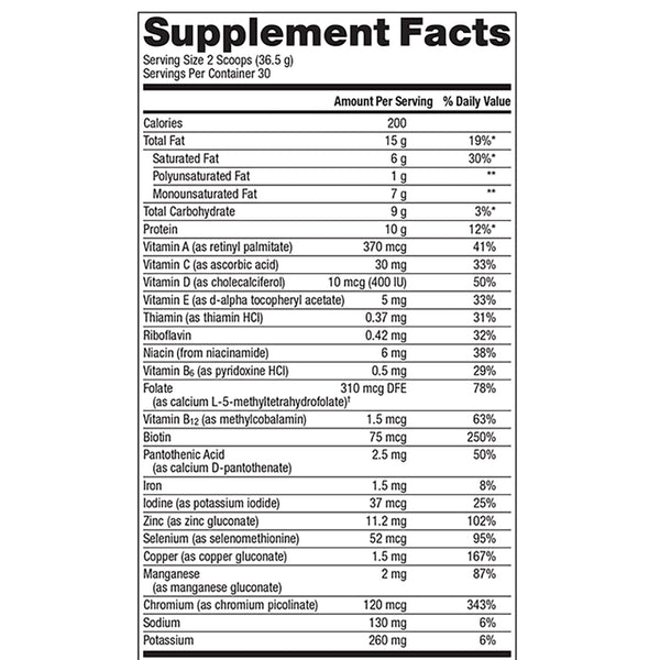 Metagenics Ketogenic Collagen Vanilla Supplement Ingredients