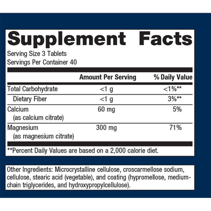 Metagenics Mag Citrate supplement facts