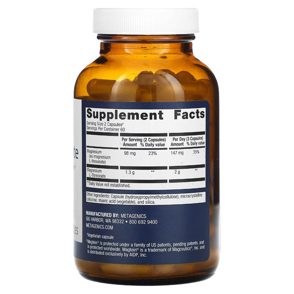 Metagenics Mag L-Threonate supplement facts