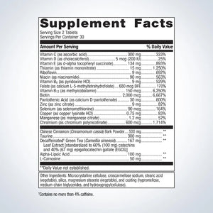 Advanced nutritional support for healthy insulin & glucose metabolism