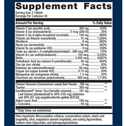 Metagenics MetaglycemX  supplement facts