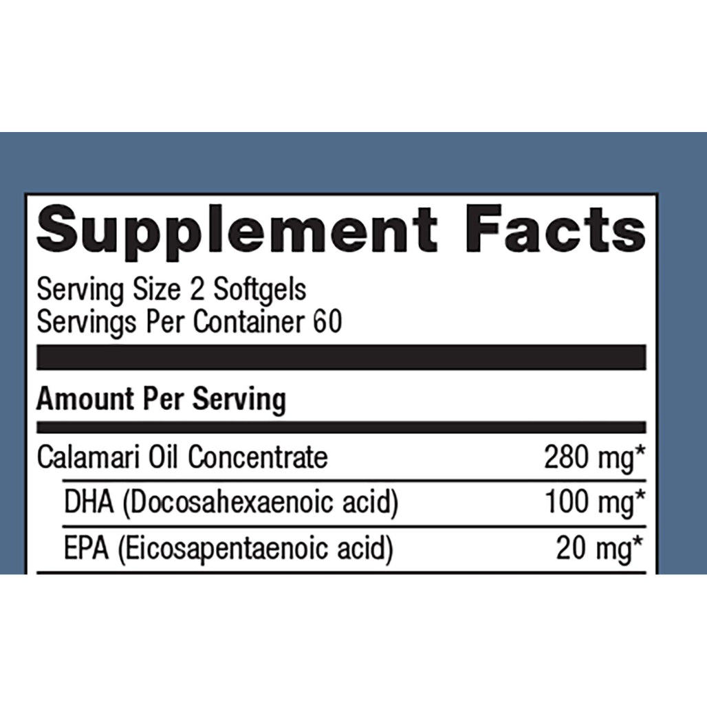 Metagenics MetaKids DHA 120 Softgels supplement facts