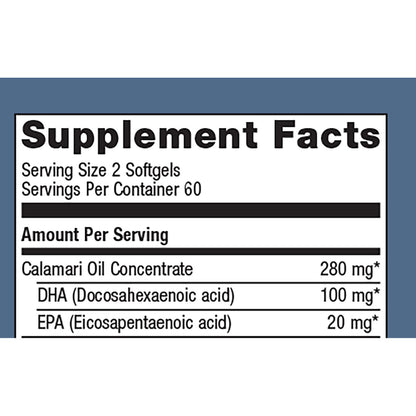 Metagenics MetaKids DHA 120 Softgels supplement facts