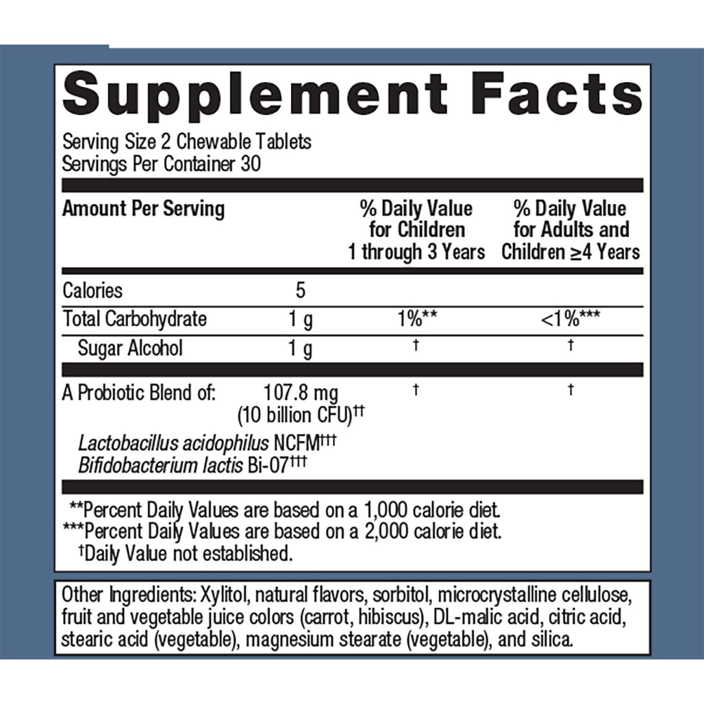 Metagenics MetaKids Probiotic supplement ingredients