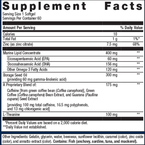 Metagenics Attencia supplement facts