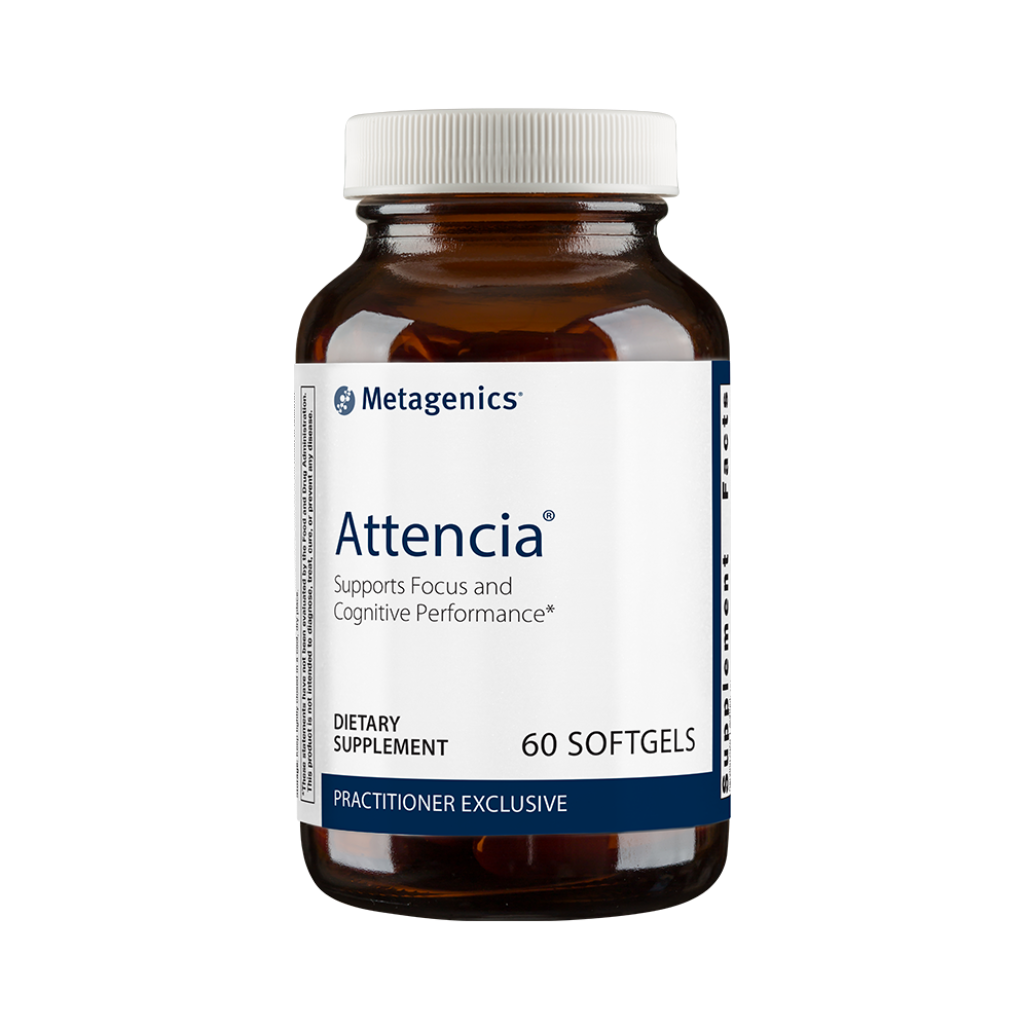 Metagenics Attencia supplement softgels - supports focus and cognitive performance