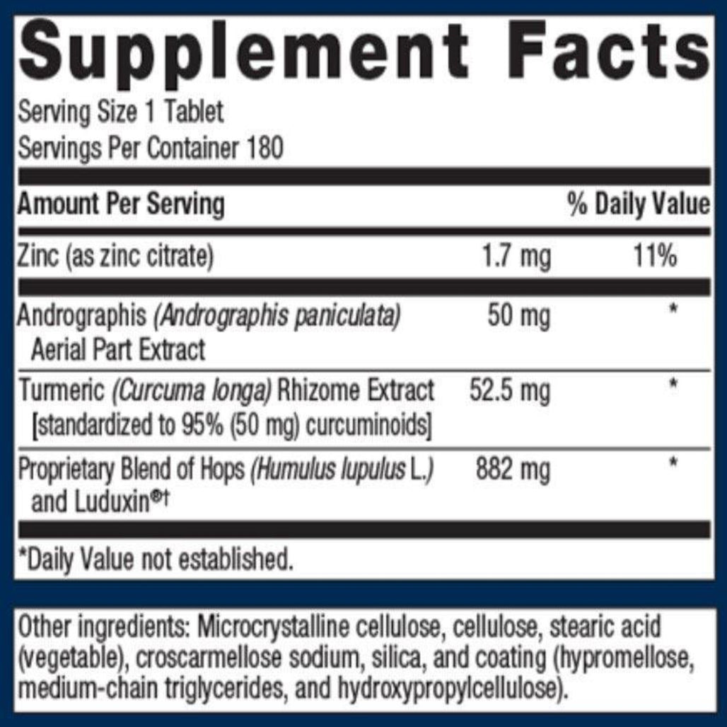 Metagenics MetalloClear 180 Tablets supplement facts