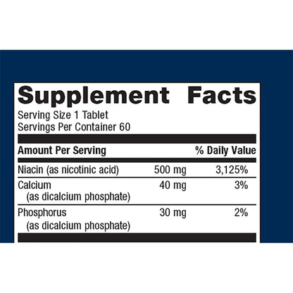 Metagenics NiaTain 60 Tablets supplement facts