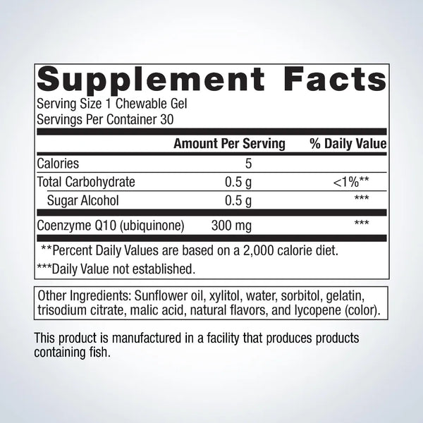 Metagenics NutraGems CoQ10 300 300 mg - 30 chew(s)