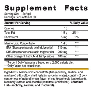 Metagenics OmegaGenics EPA-DHA 1000 supplement facts