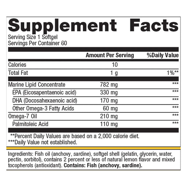 Metagenics OmegaGenics Mega 10 supplement facts